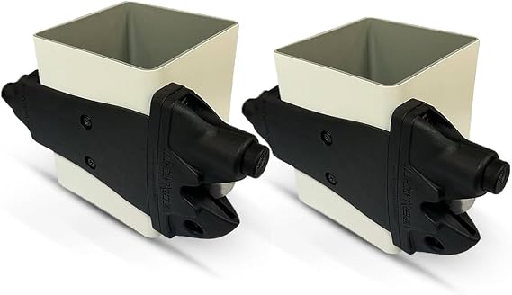 Safetech Hardware ViperX5-5 Two-Sided Gate Latch (2 Pack) | Wrap Around Design - No Post Drilling | Padlock Lockable | Reversible | Double Gate Access w/Push Button | 5 Vinyl/PVC Gate - Black