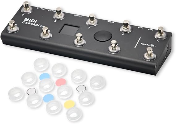 PaintAudio MIDI Captain Foot Controller Multi-Effects Keyboards Synthesizer USB-MIDI musical software Bias with Time Engine Function Support all PC/CC/Note commander 10 Foot Switches with 12 PCS Caps