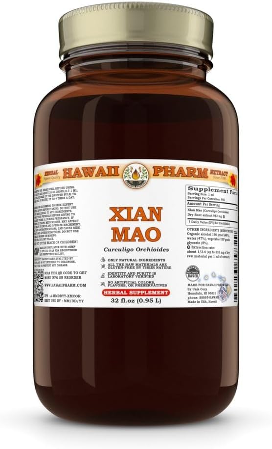 Hawaii Pharm Xian Mao Root Liquid Extract, 32 fl oz