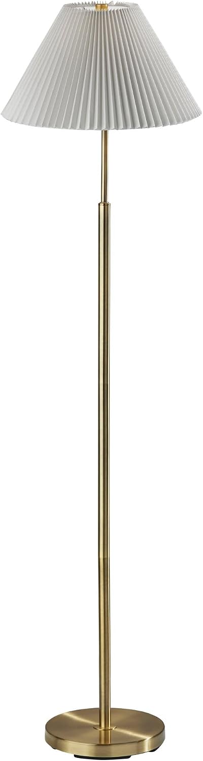 Simplee Adesso Jeremy Floor Lamp- Antique Brass