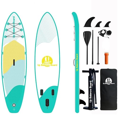 Up Balance Board Şişme Sup BoardStand Up Paddle Board 320X81X15 cm Yeşil