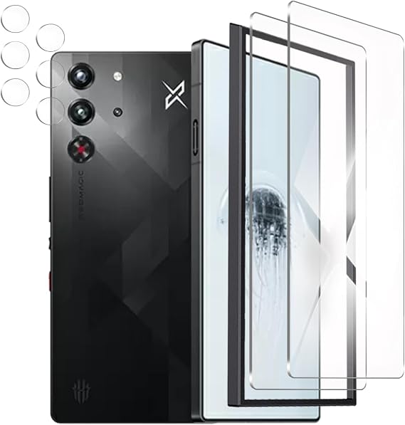 REDMAGIC 10 Pro Glass Screen Protector + REDMAGIC 10 Pro Camera Lens ProtectorAsahi Glass Made in JapanREDMAGIC 10 Pro+ Film Fingerprint Authentication Compatible 9H Hardness Shockproof Scratch