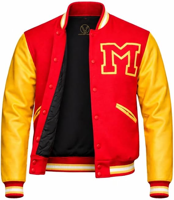 Mens MJJ B3at-It Red Leather Zipper Jacket | Thriller Jacket for Adult Costume for Halloween