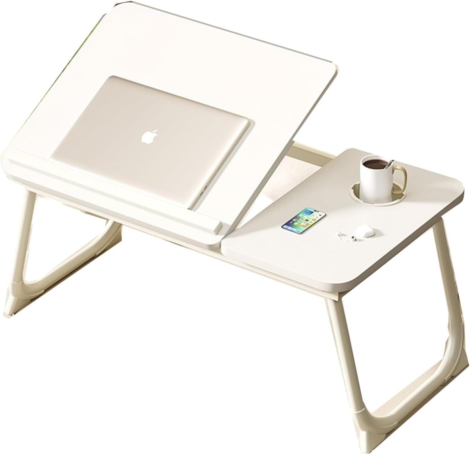 Multifunctional Folding Low Table Doubles as a PC Stand, Adjustable Height, Enhanced Stability, Includes Drink Holder, Space Saving, Easy Storage, Perfect for Improving Posture, Multi-Purpose Use