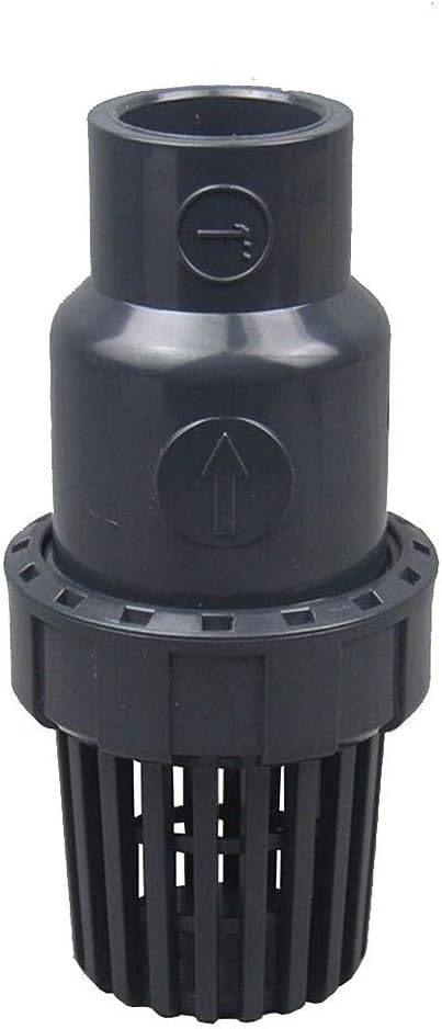 Water Pump Filter, I.D 20 25 32 40 50 63mm Water Pump Water Inlet Outlet Filter, PVC Check Valve Aquarium Fittings, 1pcs (Size:Inner Dia.32mm) ((Inner Dia.32mm)