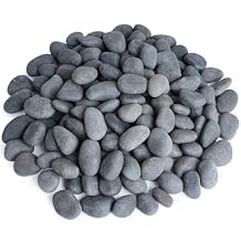Pulovin 20 lbs River Rocks for Landscaping, 0.4-1 inch Natural Rocks for Aquarium, Fish Tank, Decorative Garden Stones for Plants, Flower Pots, Vase, Walkways