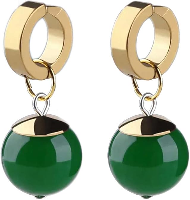 Goku Black Potara Earring,1 Pair Zamasu Agate Drop Earrings