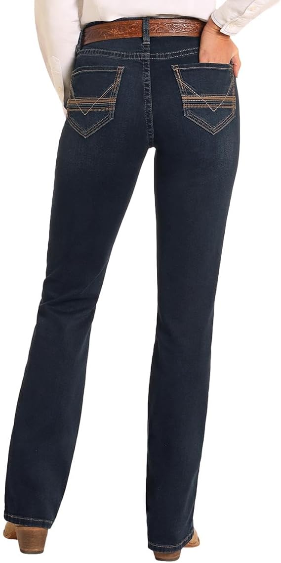 Rock & Roll Raised Embroidered Riding Jeans