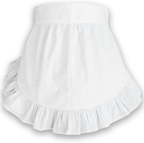 CRB Fashion Waist Apron Kitchen Cooking Restaurant Cotton Bistro Half Aprons with Pockets For Woman