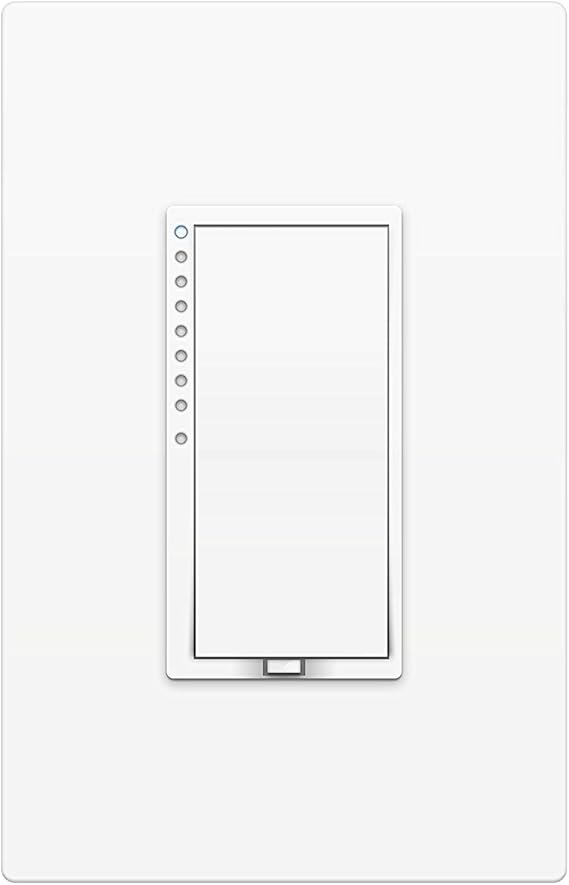 Insteon Smart 2-Wire Dimmer Wall Switch, Incandescent/Halogen Bulbs Only, No Neutral Required, 2474DWH (White) - Insteon Hub required for voice control with Alexa & Google Assistant