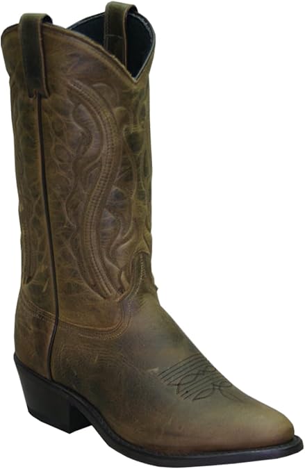 Abilene Men's Sage by Oiled Cowhide Olive Boot Medium Toe Brown 7 D(M) US
