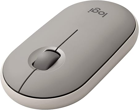 Logitech Pebble Wireless Mouse with Bluetooth or 2.4 GHz Receiver - Sand