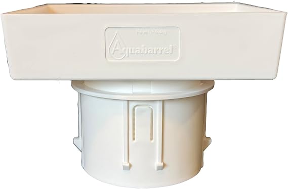 4x6x4 Downspout Adapter (White) 2 piece Adjustable Height | Patented Adjustable Downspout Adapter