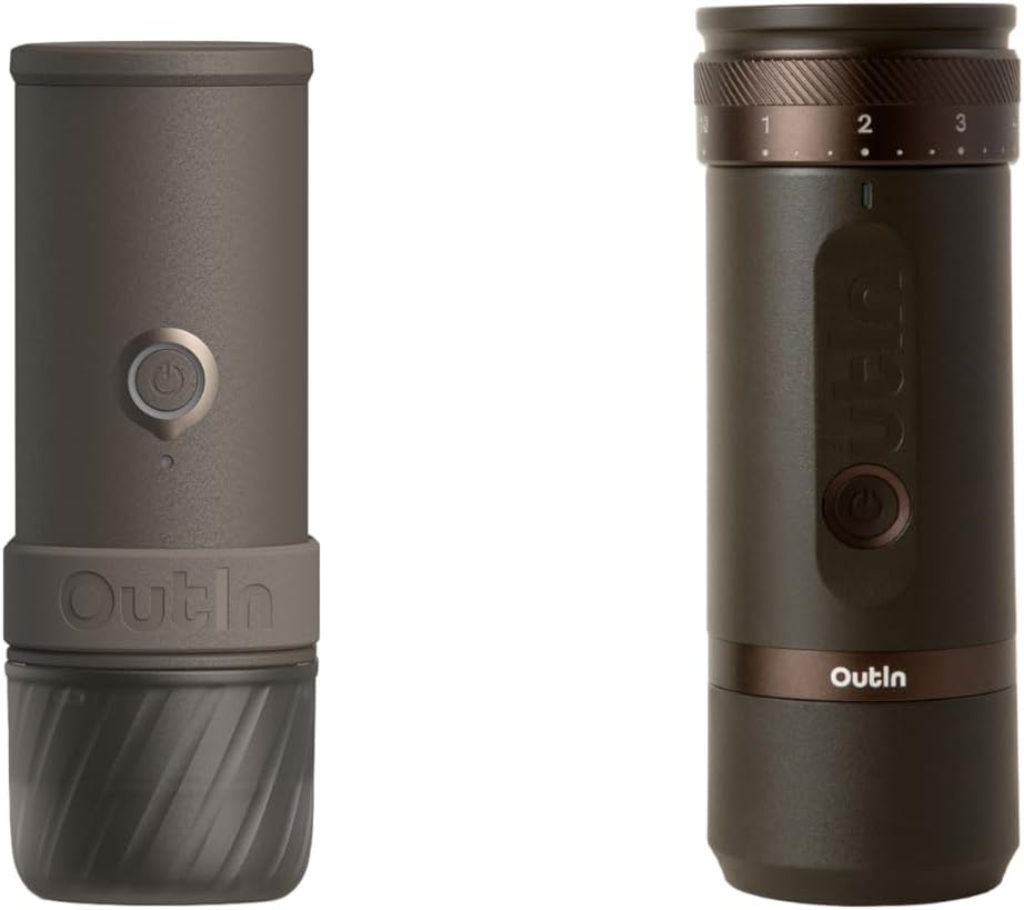 OutIn Mino Portable Electric Espresso Machine Fino Portable Electric Coffee Grinder