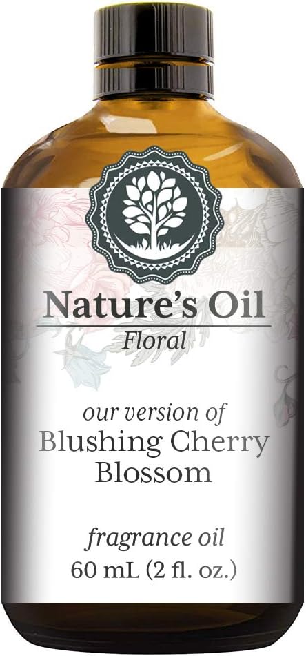 Blushing Cherry Blossom Fragrance Oil (60ml) for Diffusers, Soap Making, Candles, Lotion, Home Scents, Linen Spray, Bath Bombs, Slime