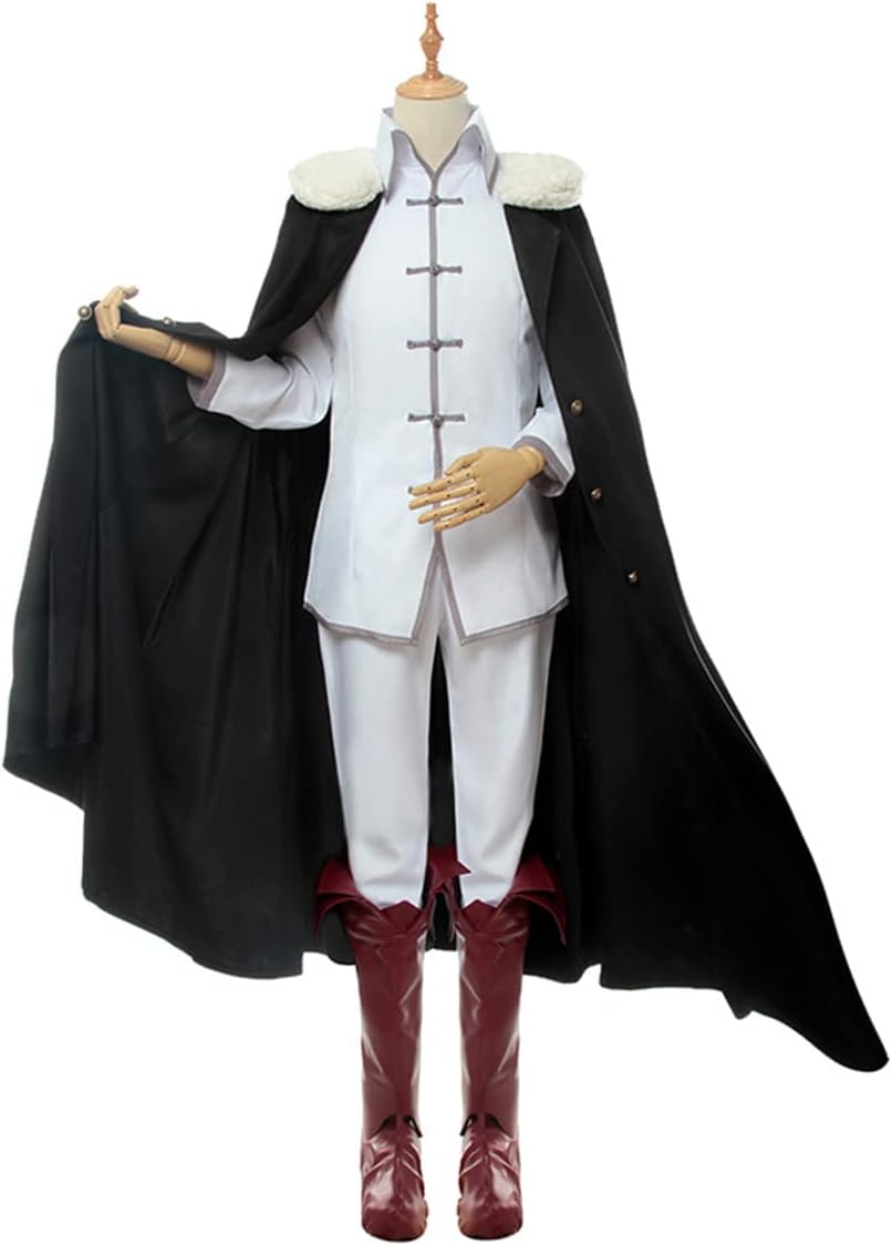 Anime Fyodor D Cosplay Costume White Uniform Suit with Cloak for Men Halloween Outfits