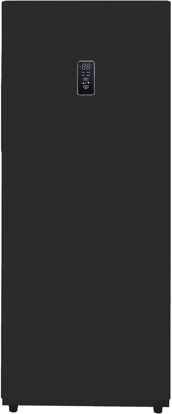 Conserv 17cf Upright Freezer CONVERTIBLE REF Garage Ready 28in wide 110V(Black)