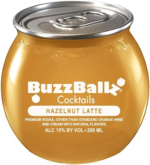 Buzzballz Cocktails Hazlenut Latte - 200ml - 6 Pack