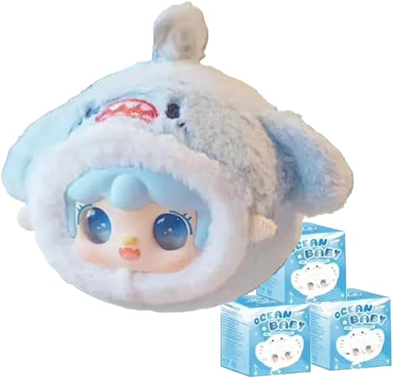 Yooki Ocean Baby Series Blind Box Action Figures Mystery Collectible Toys Random Surprise Gift for Birthdays Christmas Desktop Ornaments Display Collectors,3 PCS