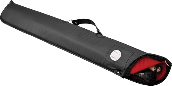 Casemaster by GLD Products Billiard/Pool Cue Soft Vinyl Case, Holds 1 Complete 2-Piece Cue (1 Butt/1 Shaft), Black