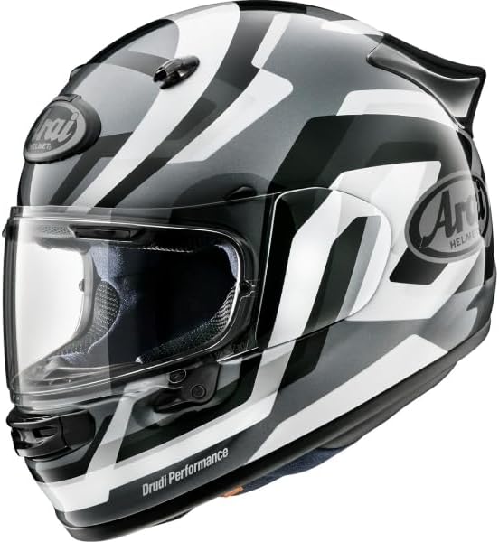 Arai Helmets Arai Contour-X Snake Unisex-Adult Street Motorcycle Helmet - White/Black/Grey / Large