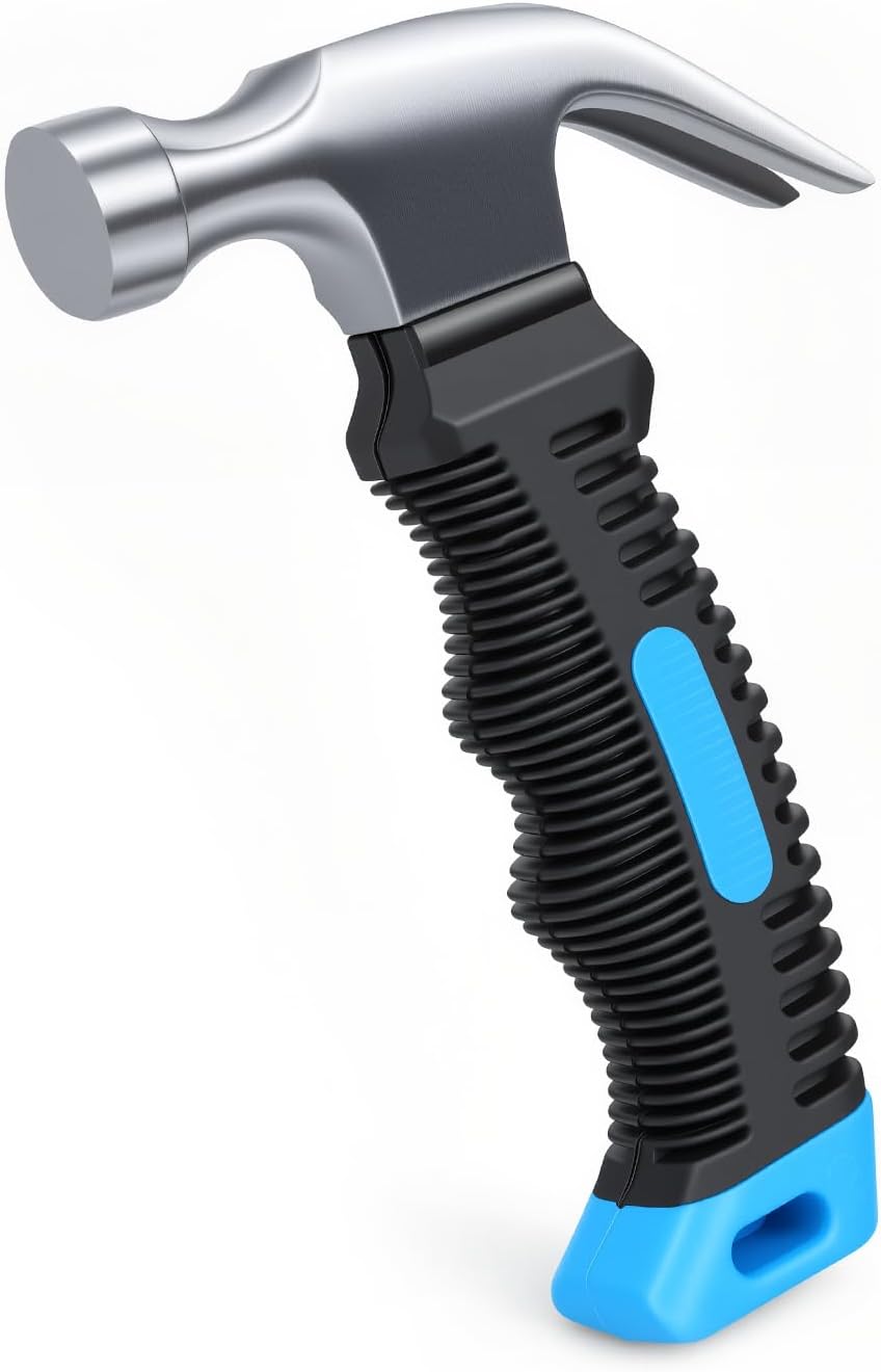 Claw Hammer Small Hammer Framing Hammer 8 oz Stubby Hammer Claw Hammers Mini Hammer with Non-Slip Handle for DIY Projects in Home and Office Blue