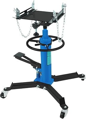 BLACKHORSE-RACING Transmission Jack, 1660lbs  0.75 Ton 2 Stage Hydraulic Telescopic Jack with Foot Pedal, 35 - 72 Adjustable Height Lift Hoist Heavy Duty