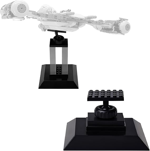 Infinity Angle Display - Building Block Display Stand - Works with Major Building Blocks - For Lego Display Stand - Compatible with Lego Decor Adjustable Stand - 2 Pack - Black