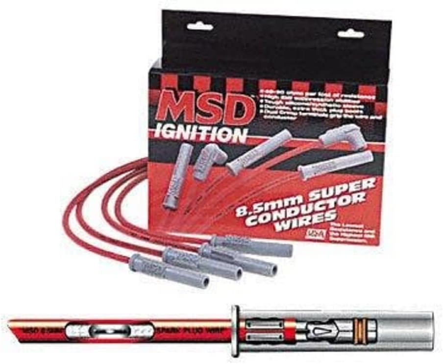 MSD 31223 Super Conductor Spark Plug Wire SetUniversal 8 Cyl, 90°: Plug90°: Plug
