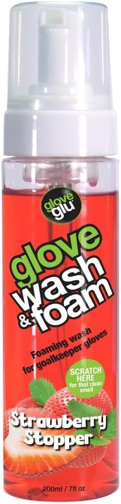 gloveglu Goalkeeper Gloves Wash & Foam | Specialized Foaming Wash Solution with DirTECH Latex Cleaning Formula | Deep Cleans Dirt & Sweat While Maintaining Grip and Glove Performance | 200ml