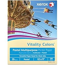 Xerox Vitality ColorsTM Multipurpose Printer Paper, Letter Paper Size, 20 Lb, 30% Recycled, Ivory, Ream Of 500 Sheets