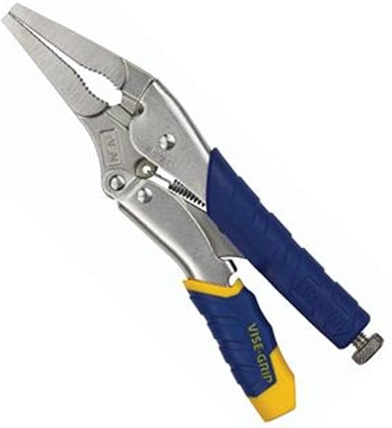 IRWIN VISE-GRIP Locking Pliers, Fast Release, Long Nose with Wire Cutter, 9-Inch (IRHT82582)