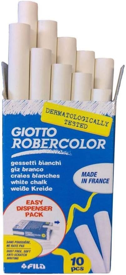 Giotto Robercolor Chalk White 10 Pack