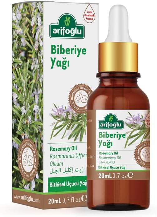 Arifoğlu Biberiye Yağı 20ml%100 Saf Yağ – Saç Bakımı ve Saç Güçlendirici Etki İçin | Arifoğlu Rosemary Oil 20ml 100% Pure – Hair Care and Strengthening Effect