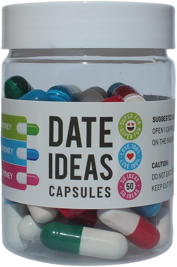 50pcs Date Night Ideas Capsule Bottle - Valentines Day Gifts for Couples