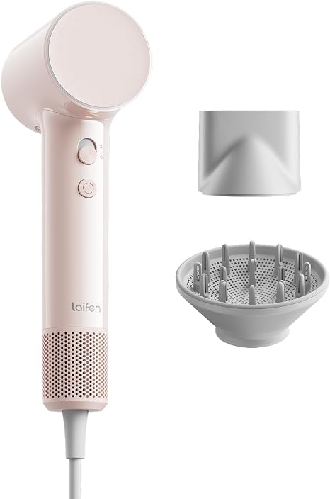 Laifen Air Hair Dryer 280g Light Up to 15× Faster Pastel Pink
