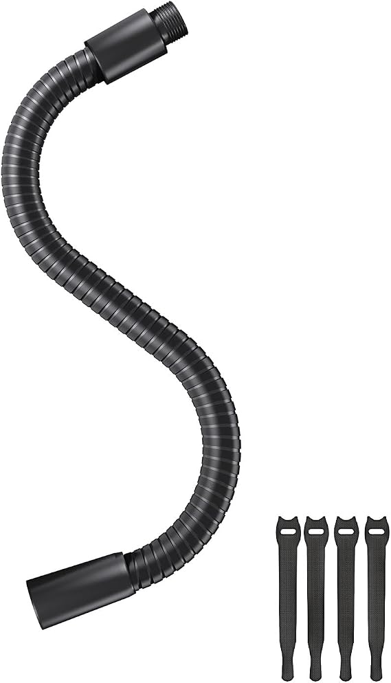 13" Microphone Gooseneck Extension, 5/8-27 Thread, 360 Swivel, Heavy Duty