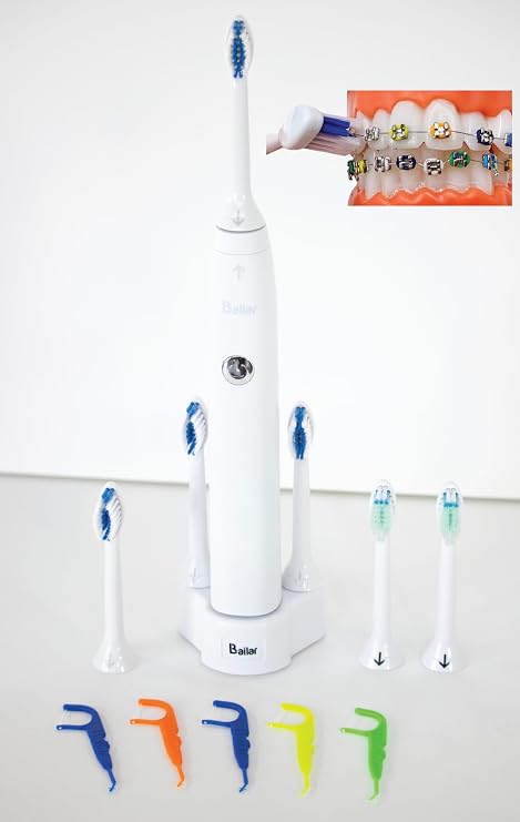 Braces Toothbrush Rechargeable with 4 Heads Bonus 2 AFTERCARE