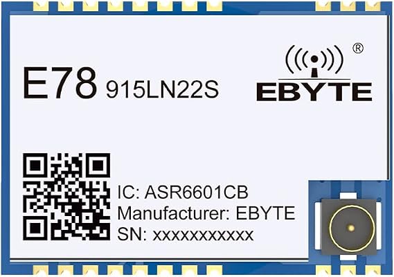 ASR6601 915MHz Lorawan Soc Wireless RF Module E78-915LN22S(6601) 21dbm 5.6Km Low Power Antenna Stamp Hole/IPEX
