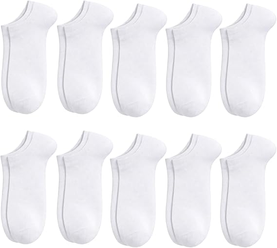 Kadın - Erkek (10 ÇİFT) Düz Desen Ekonomik Bilek Boy Patik Çorap