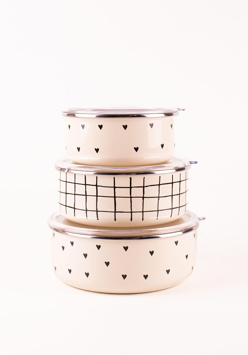 Black Cupid Vacuum Lid Storage Container Set (Available in Hearths)