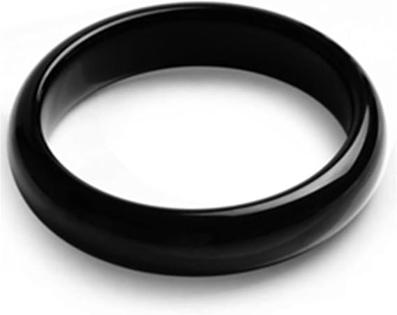 Black Jade Bangle Bracelet Men Women Real Certified Jades Stone Jewelry Bangles Gifts for Ladies (Gem Color : 64-66mm)
