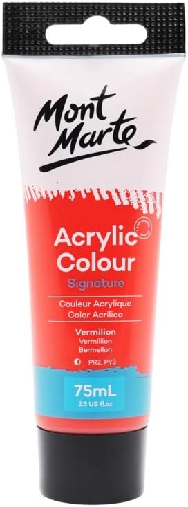 Mont Marte Acrylic Paint Studio 75ml - Vermilion