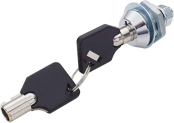 MroMax Tubular Cam Lock, 0.63inch Cylinder Length, Security Drawer Door Mailbox Cabinet Tool Box Lock Zinc Alloy Chrome Plated, Keyed Alike 1Pcs