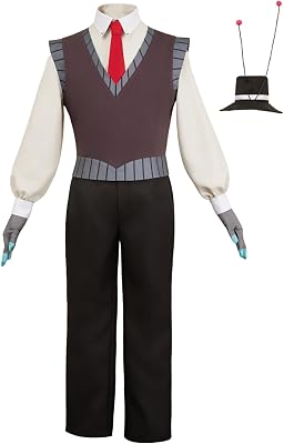 Hazbin Cartoon Hotel VOX Cosplay Costume VOX Shirt Pants Set Outfits for Halloween Party
