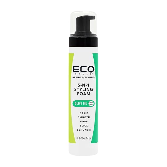 Eco Style Braids & Beyond 5-N-1 Styling Foam, Moisturizes & Seals