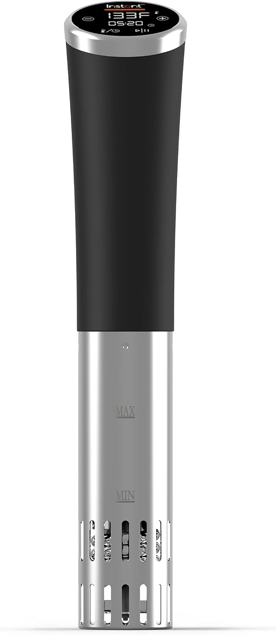 Instant Pot Accu Slim Sous Vide 800W Precision Cooker,Immersion Circulator,Ultra-Quiet Fast-Heating with Big Touchscreen Accurate Temperature and Time Control,Waterproof