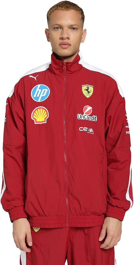 PUMA Scuderia Ferrari F1 2025 Drivers T7 Oversized Jacket - Red