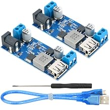 2Pcs 5V Buck Converter 5A DC 9V 12V 24V to DC 5V 9-36V to USB 5V Transformer Dual Output Voltage Regulator Board Module