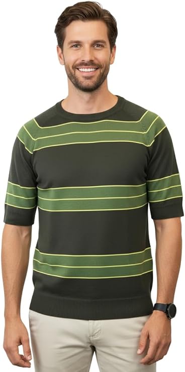 OEM Kurt Sweater Cobain Green Striped Shirt Costume (L) (Size 3)